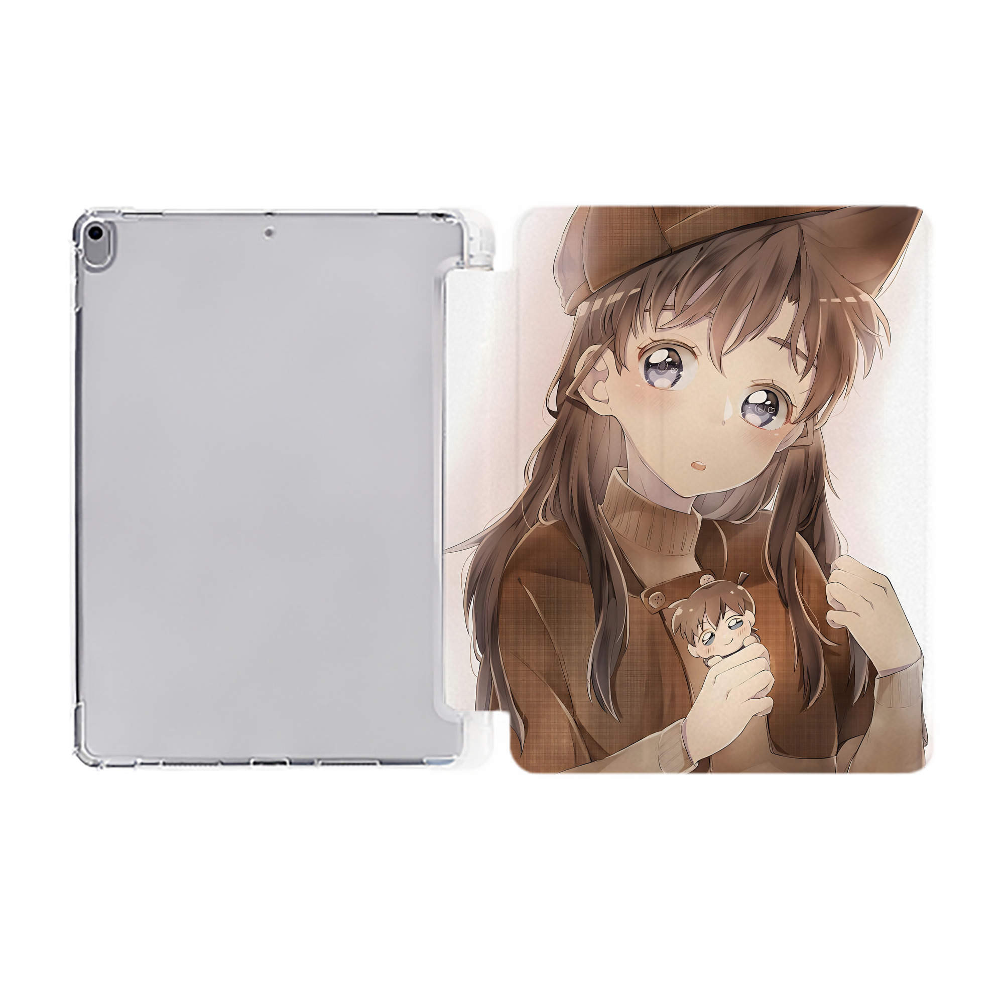 （画像用） 名探偵コナン Detective Conan IPad ケース ペン収納付き 三つ折りスタンド PUレザー×シリコン 対応機種9.5/10.5/10.9インチ